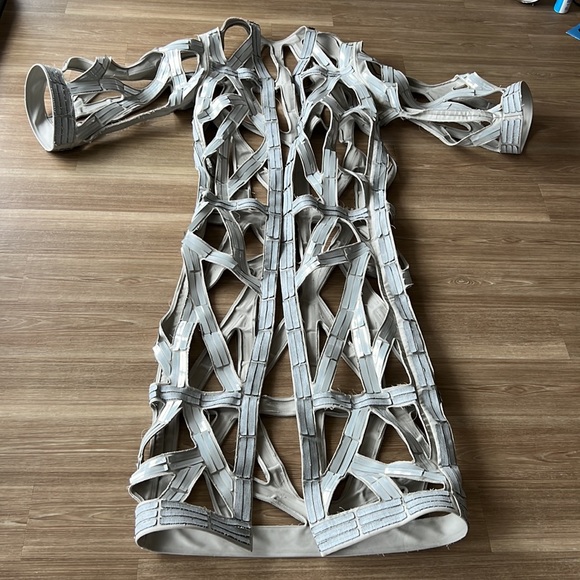 Rick Owens Jackets & Blazers - Rick Owens made Italy Oyster milk avant garde cut out Matrix statement over wear